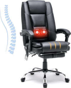 heated ergonomic office chair with massage and heated cushions 