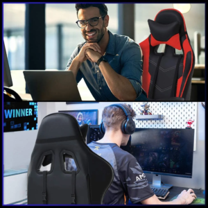 two people are using the premium gaming chair for work and gaming